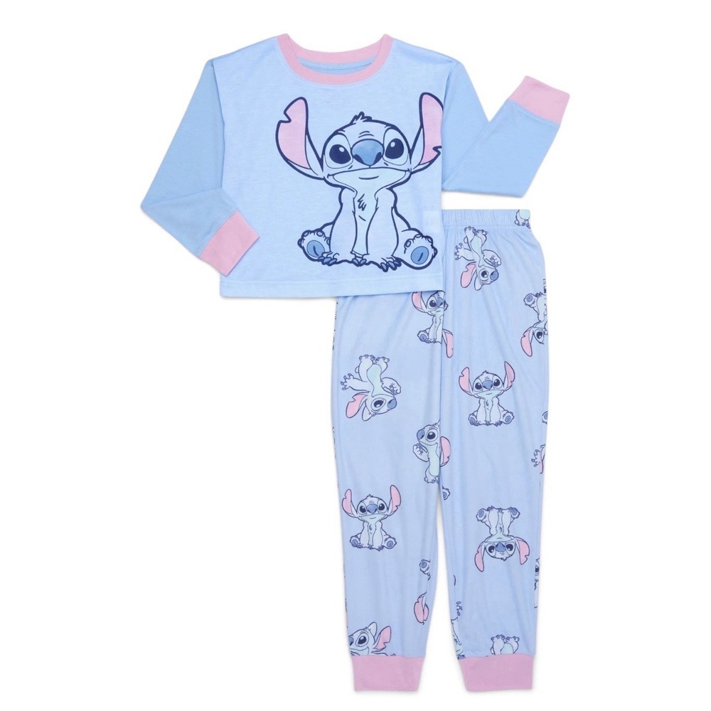 Disney Stitch Girls Fleece Pajamas Size 10/12